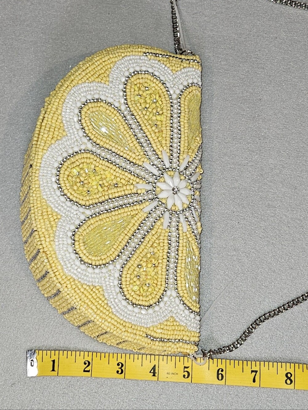 Studio 12 NWT Viral Beaded Lemon Wedge Crossbody Purse - Picture 9 of 13